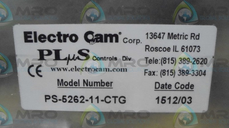 ELECTRO CAM  PS-5262-11-CTG  RESOLVER *NEW IN BOX*