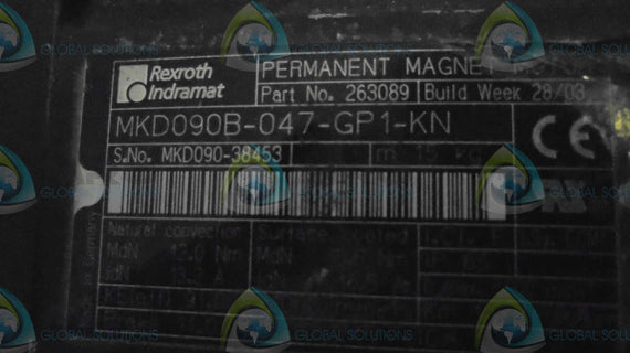 REXROTH INDRAMAT MKD090B-047-GP1-KN  SERVO MOTOR *NEW NO BOX*
