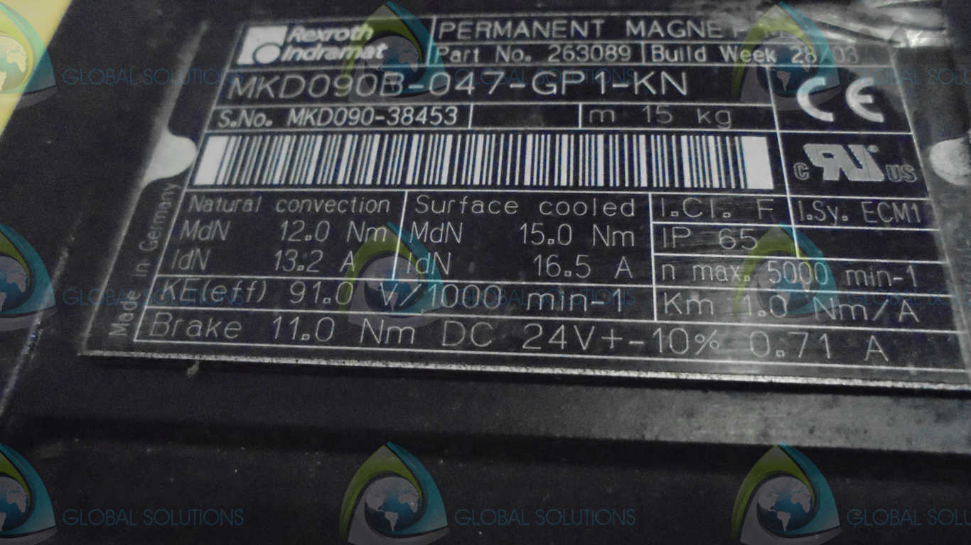 REXROTH INDRAMAT MKD090B-047-GP1-KN  SERVO MOTOR *NEW NO BOX*