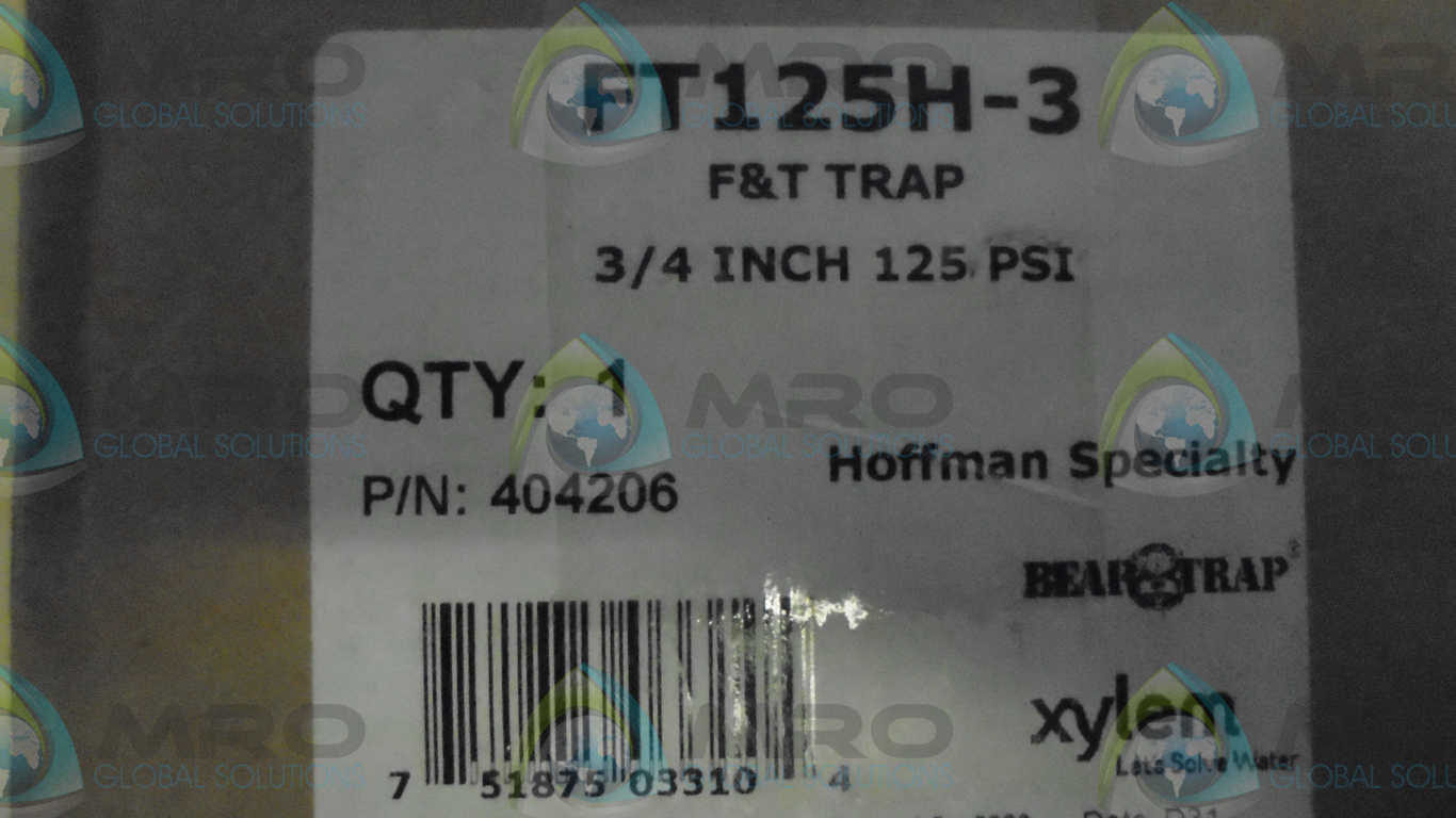 HOFFMAN 404206 FT125H-3 FLOAT + THERMOSTATIC TRAPS *NEW IN BOX*