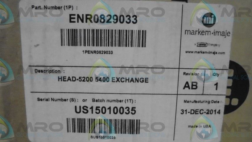 MARKEM ENR0829033  MODEL 5200+5400 PRINTHEAD PRINTER *NEW IN BOX*