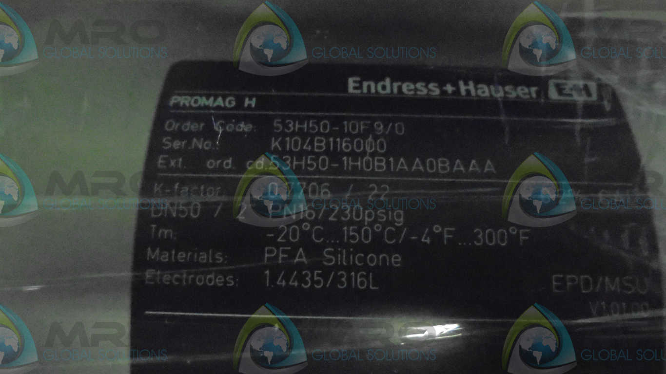 ENDRESS+HAUSER PROMAG H 53H50-10F9/0 FLOW METER *NEW IN BOX*