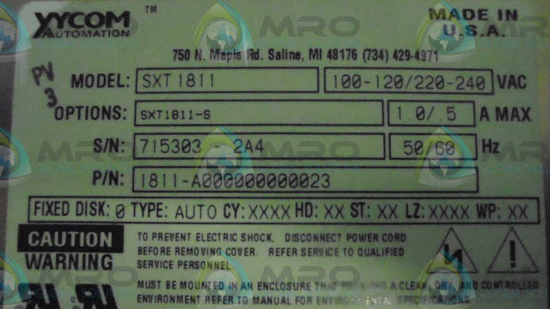 XYCOM  SXT1811  MONITOR *USED*