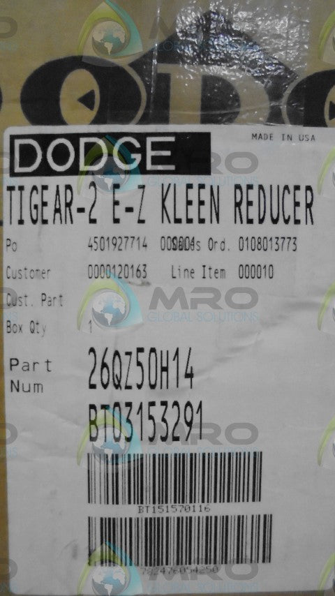 DODGE  26QZ50H14  KLEEN REDUCER *NEW IN BOX*