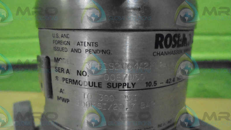 ROSEMOUNT  3051S2CG4A2F121AB3D1D2L4M5  PRESSURE TRANSMITTER *USED*