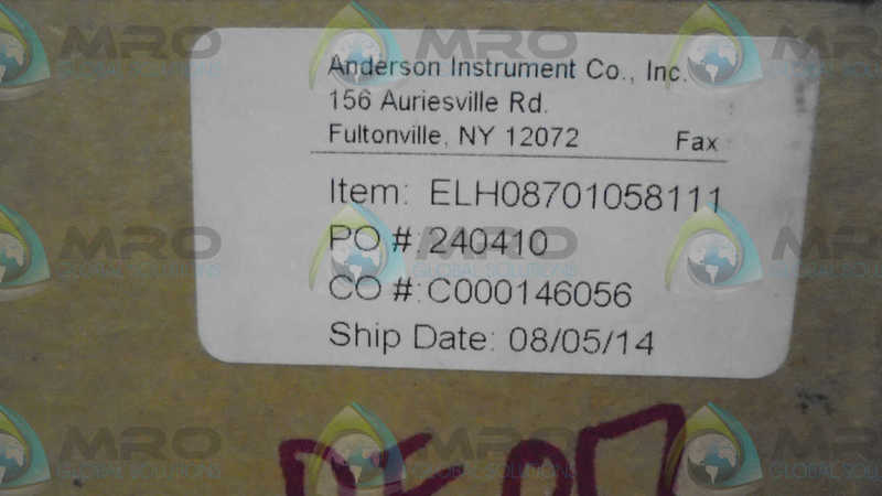 ANDERSON  ELH08701058111  PRESSURE GUAGE *NEW IN BOX*