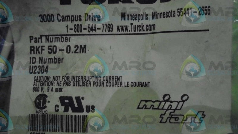 TURK RKF 50-0.2M CONNECTOR CABLE * NEW IN BAG *