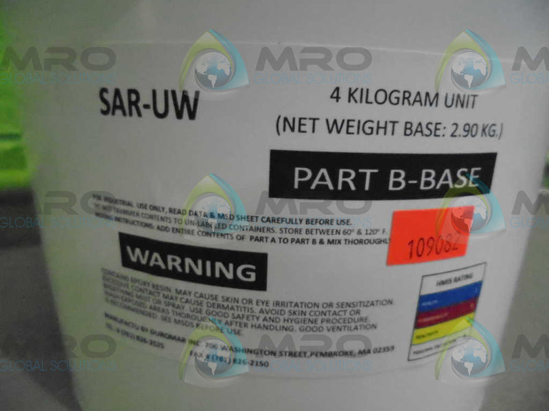 DUROMAR SAR-UW PART A & B 4 KILOGRAM UNIT  NSNP