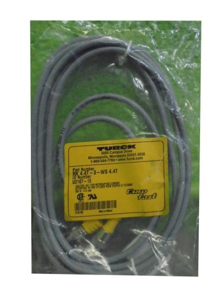 TURCK RK4.4T-3-WS4.4T CABLE EXTENTION * FACTORY SEALED *