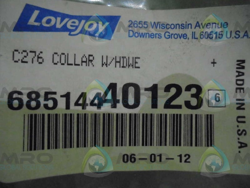 LOVEJOY C276 COLLAR WITH HDWE * NEW IN FACTORY BAG *