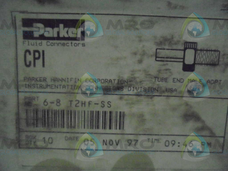 PARKER 6-8T2HF-SS BOX OF 10 FLUID CONNECTOR  NSFS