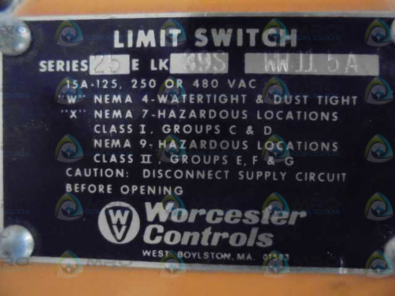 WORCESTER 25ELK39SWW115A SERIES 30 25E 39S PNEUMATIC ACTUATOR   UNMP