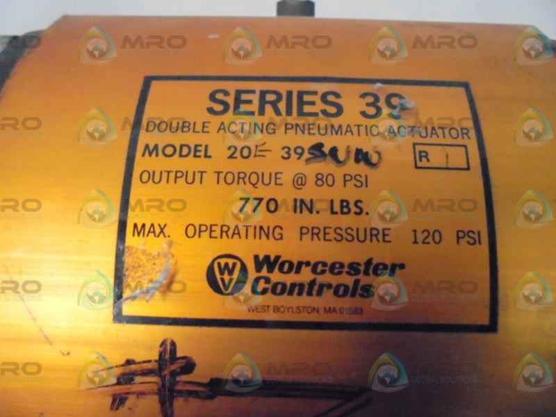 WORCESTER 20ELK39NW SERIES 39 20E 39S DOUBLE ACTING PNEUMATIC ACUATOR  UNMP
