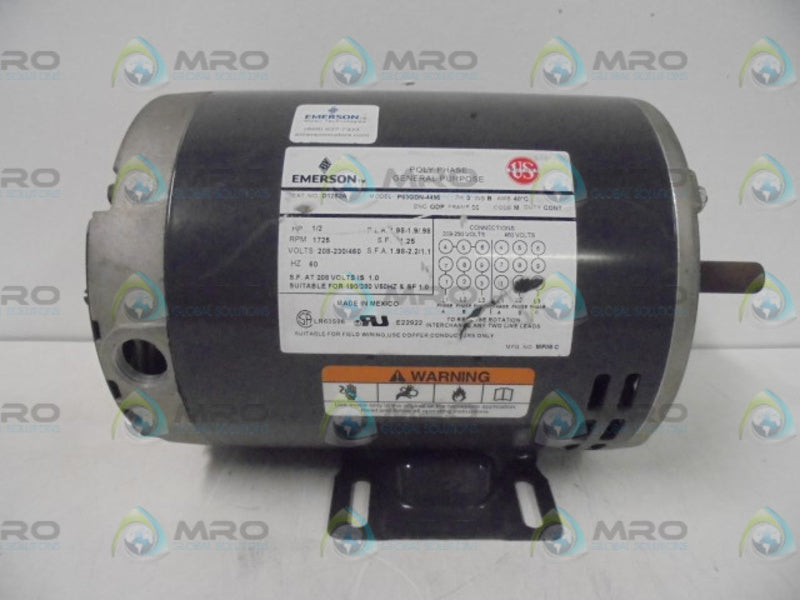 EMERSON D12S2A 1/2 HP 1725 RPM MOTOR  UNMP