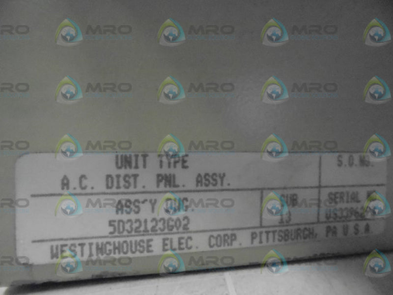WESTINGHOUSE 5D32123G02 A.C. DISTRIBUTION ASSEMBLY  UNMP