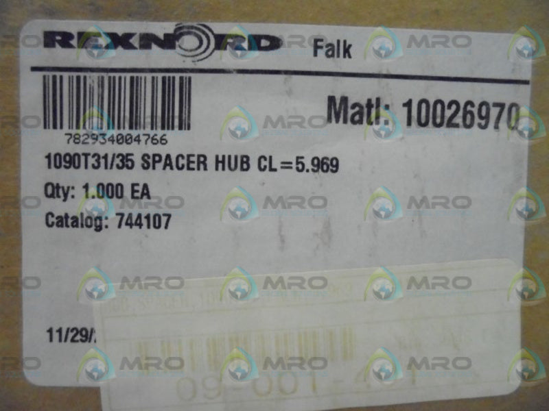 REXNORD 744107 1090T31/35 SPACER HUB CL NSFS
