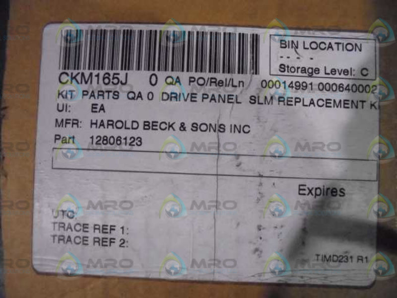 BECK CKM165J 12806123 DRIVE PANNEL SLM REPLACEMENT KIT * FACTORY SEALED *