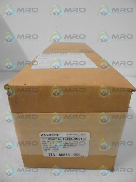 ASHCROFT 50EI42E120 0/250 BIMETAL THERMOMETER 5" * FACTORY SEALED *
