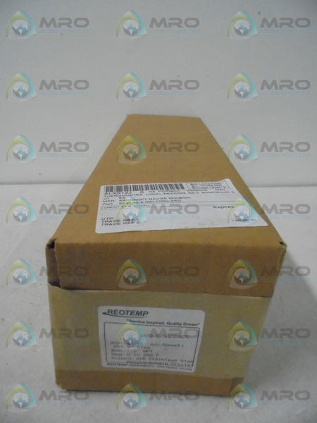 REOTEMP MODEL J BIOMETALLIC THERMOMETER 0-250F 9" STEM * FACTORY SEALED *