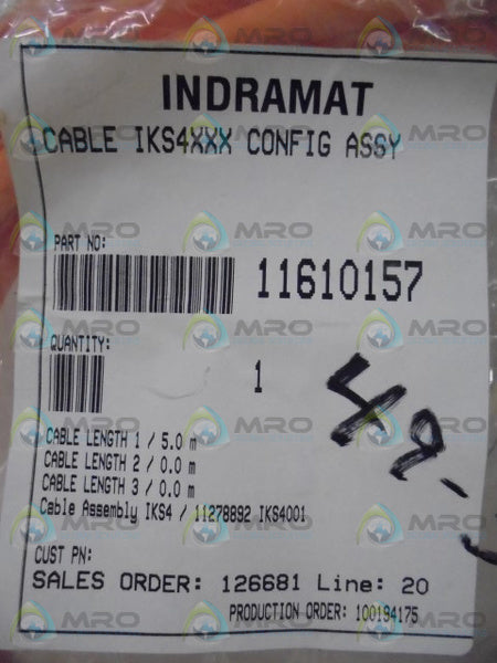 INDRAMAT IKS4001 5M CABLE * NEW IN FACTORY BAG *