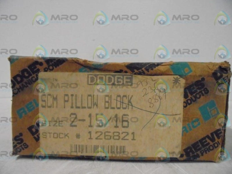 DODGE 126821 PILLOW BLOCK 2-15/16" * FACTORY SEALED *