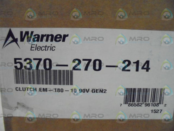 WARNER 5370-270-214 ELECTRIC CLUTCH * FACTORY SEALED *