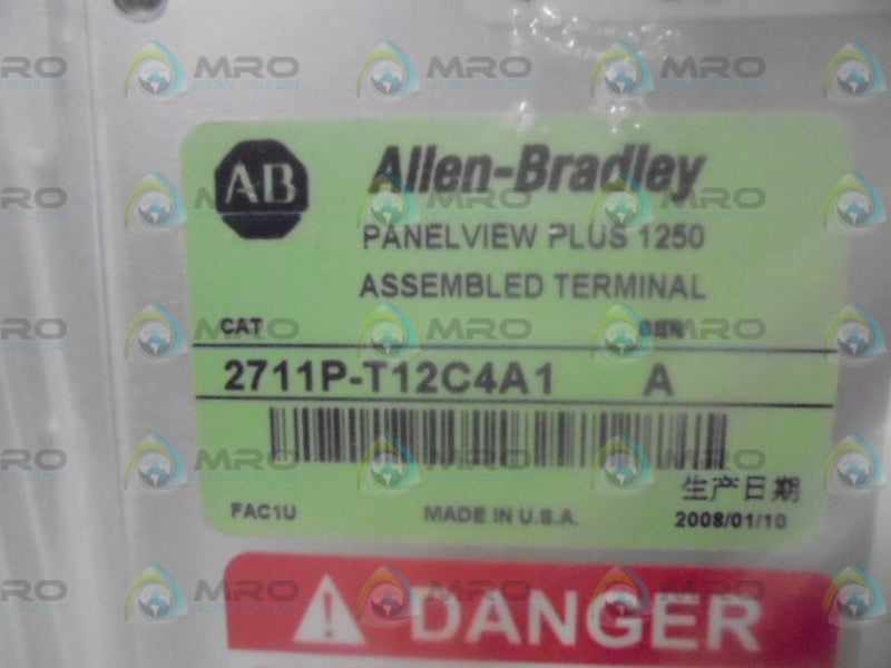 ALLEN BRADLEY 2711PT12C4A1 SER. A PANEL VIEW  * REMANUFACTURED *