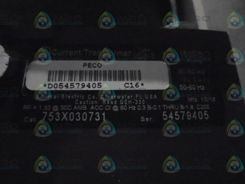GENERAL ELECTRIC 753X030731 CURRENT TRANSFORMER * NEW IN CRATE *