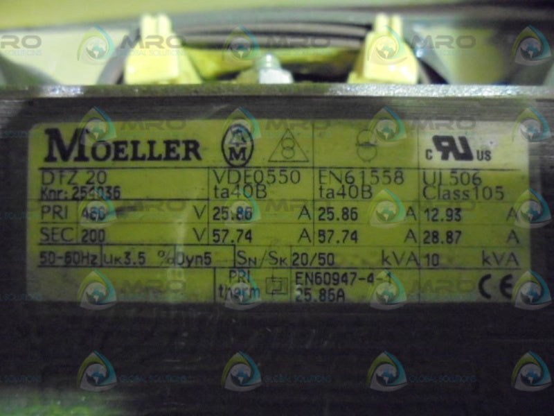 MOELLER DTZ20 TRANSFORMER * NEW IN CRATE *