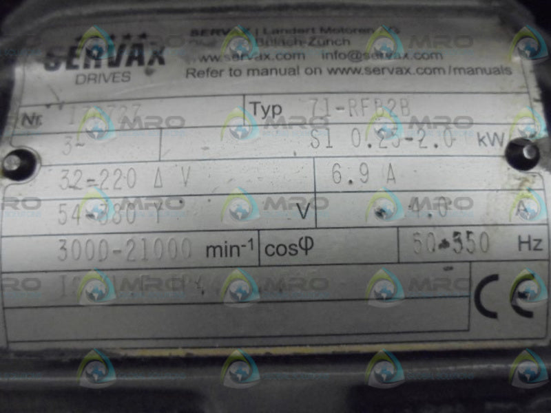 SERVAX 71-RFB2B DRIVE MOTOR * NEW IN CRATE *