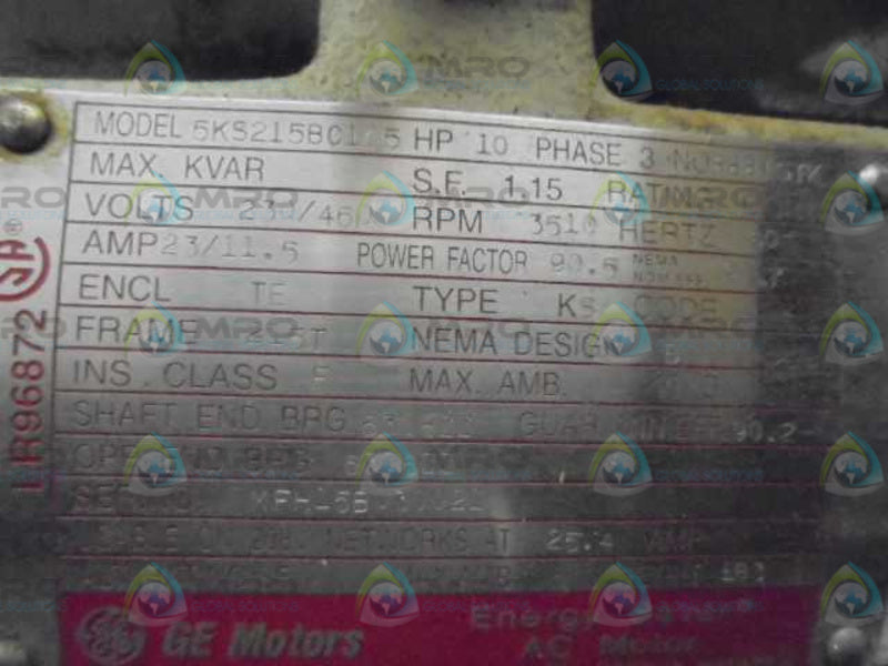 GENERAL ELECTRIC 5KS215BC105 10 HP MOTOR * NEW IN CRATE *