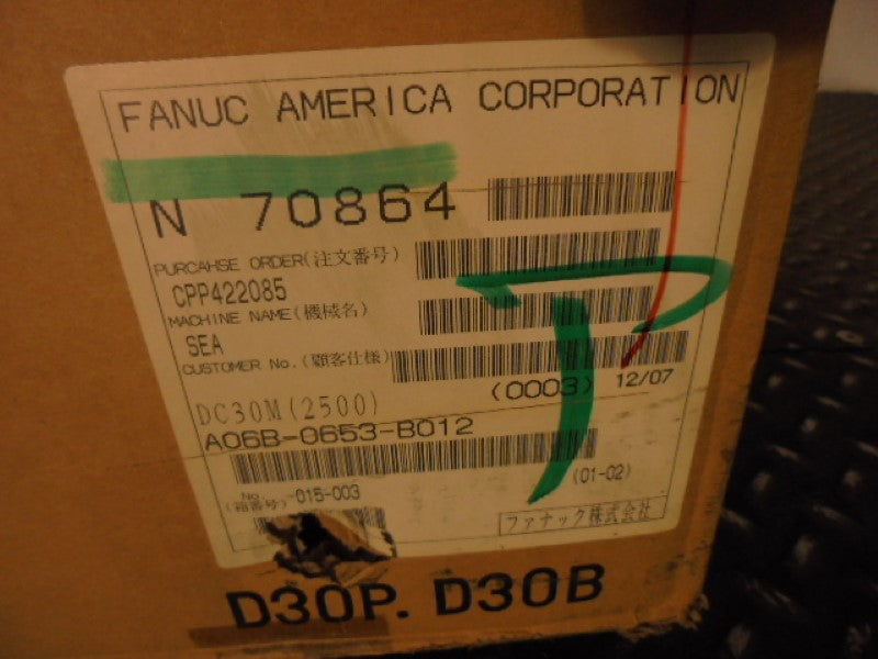FANUC A06B-0653-B012 * FACTORY SEALED *