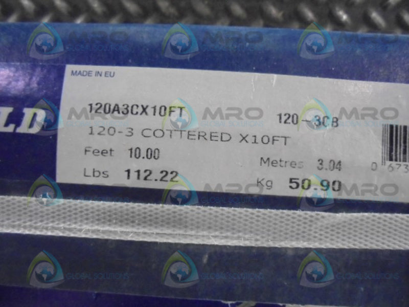 RENOLD 120A3CX10FT 120-3 COTTERED CHAIN * FACTORY SEALED *