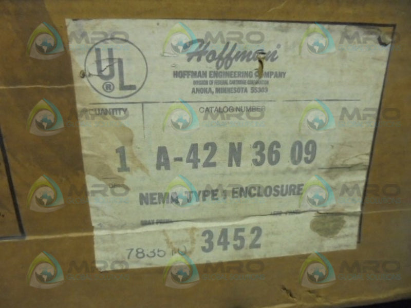 HOFFMAN 1-42N3609 TYPE 1 ENCLOSURE * FACTORY SEALED *