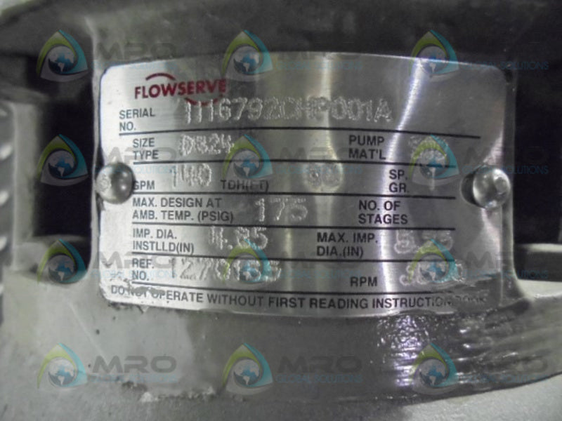 FLOWESERVE PUMP W/ BALDOR JMM3613T 5 HP NSMP
