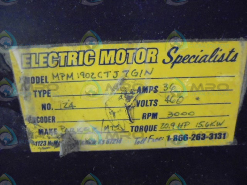 PARKER MPM1902CTJ7G1N ELECTRIC MOTOR  UNMP