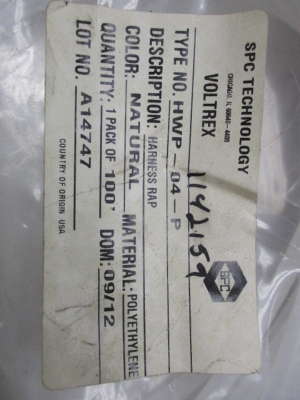 SPC HWP-04-P HARNESS WRAP 100' * FACTORY SEALED *