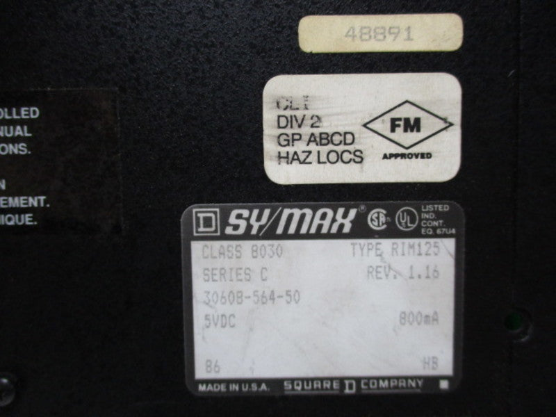 SQUARE D 8030RIM125 ANALOG INPUT MODULE SER.C REV. 1.16 5VDC  UNMP