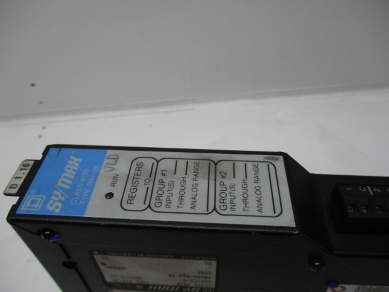 SQUARE D 8030-RIM-125 SY/MAX ANALOG INPUT MODULE SER.D REV.1.16 5VDC  UNMP