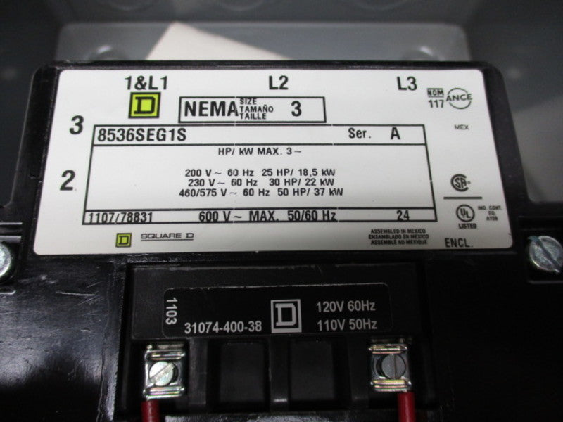 SQUARE D 8536SEG1V02S SER. A 110/120V NSMP