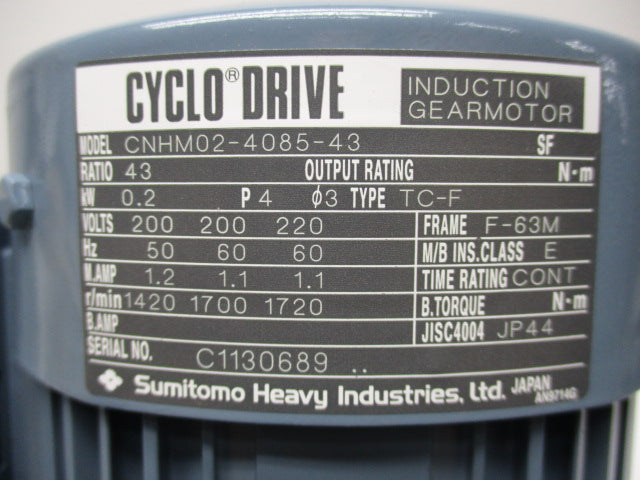 SUMITOMO CNHM02-4085-43  NSMP
