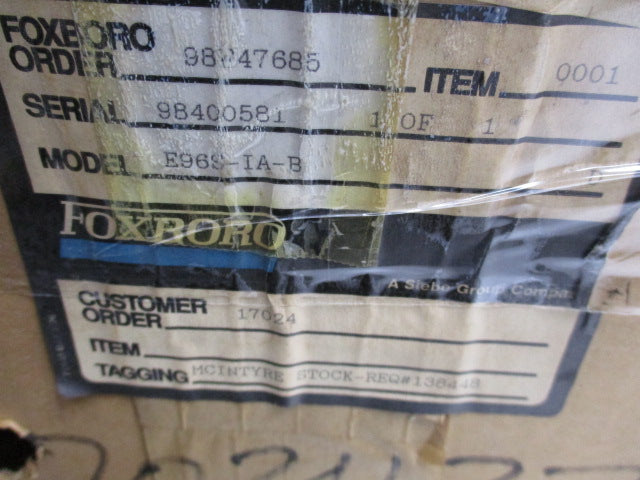FOXBORO E96S-IA-B  NEW IN BOX *