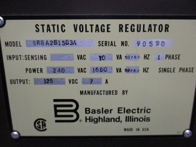 BASLER SR8A2B15B3A  UNMP