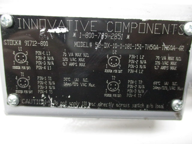 INNOVATIVE COMPONENTS 91712-800 (52-DX-10-1-181-151-TH50A-TH60A-4R)  UNMP