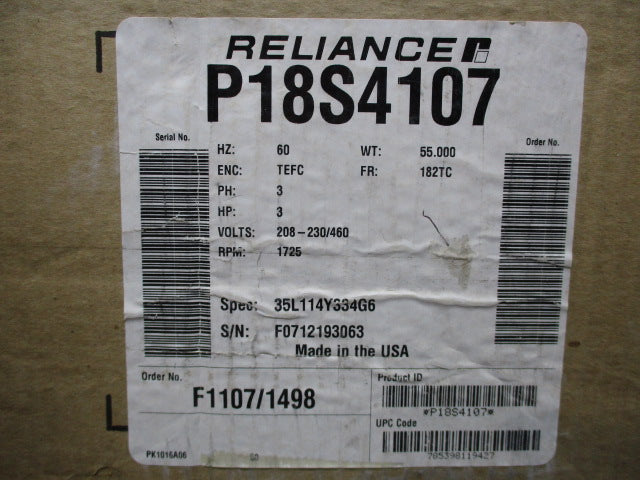 RELIANCE ELECTRIC P18S4107  NSMP