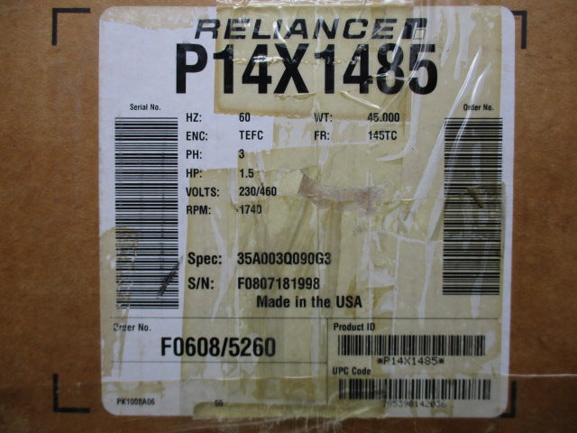 RELIANCE ELECTRIC P14X1485  NSMP