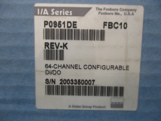FOXBORO P0951DE (FBC10) NSMP