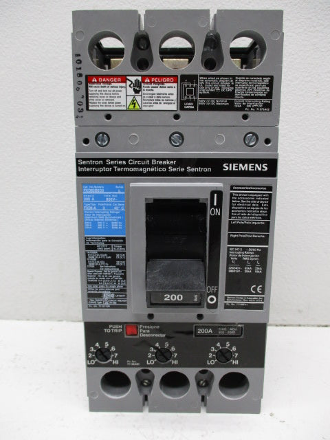 SIEMENS FXD63B200 SER. C NSMP