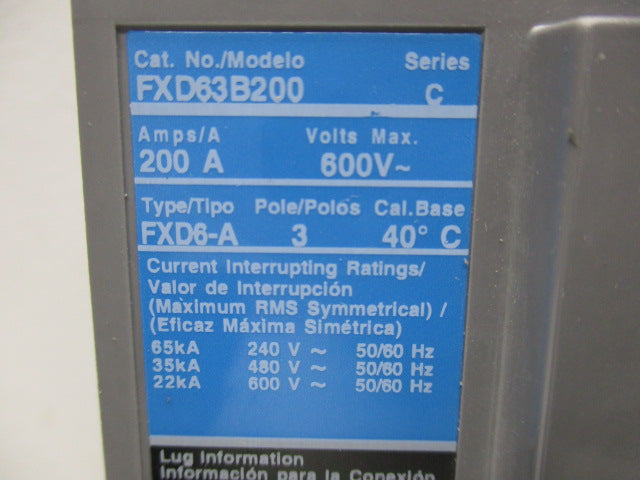 SIEMENS FXD63B200 SER. C NSMP