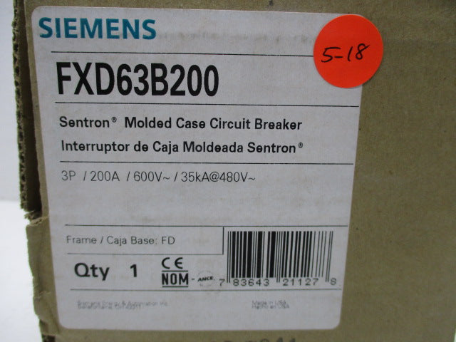 SIEMENS FXD63B200 SER. C NSMP
